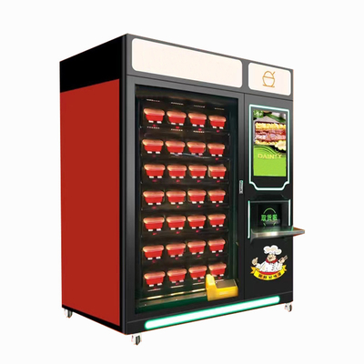 YUYANG เครื่องจำหน่ายขนมอาหารร้อน Gumball Street Thick Shake Locker Machine Led